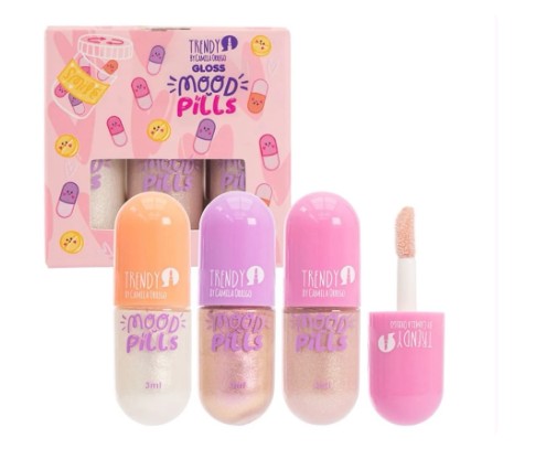 KIT X 3 GLOSS MOOS PILLS TRENDY