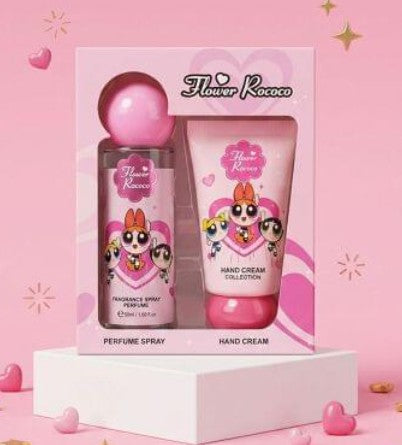 SET X2 CREMA Y PERFUME CHICAS SUPER PODEROSAS FLOWER ROCOCO